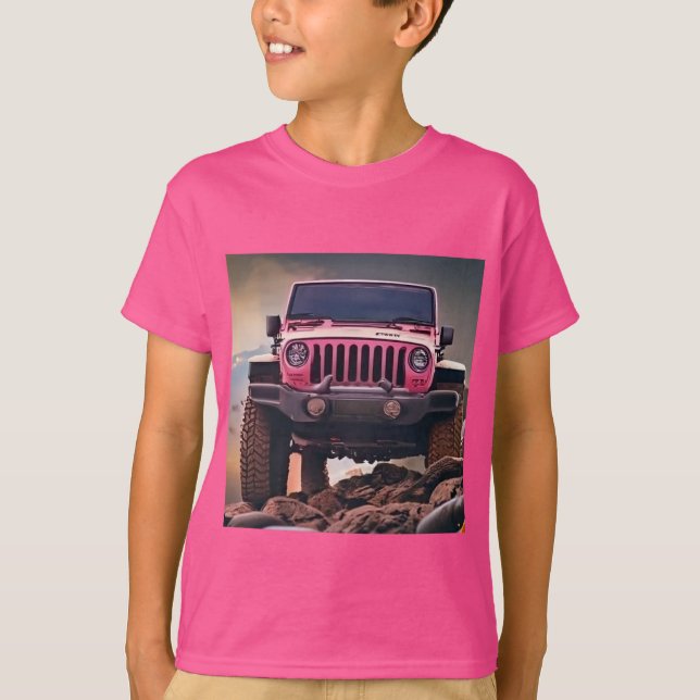 Mode für Baby Boy Auto gedrucktes Design-Tishirt T-Shirt (Vorderseite)