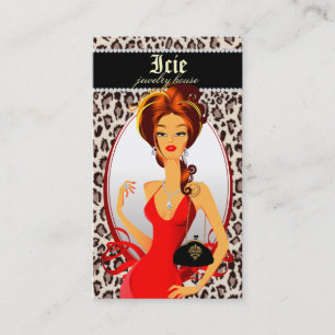 Mode-Handtaschen-Visitenkartezebra-Leopard modern Visitenkarte