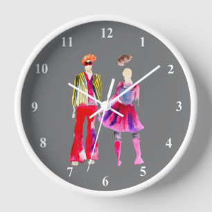 Mode Illustration Aquarellboho Uhr