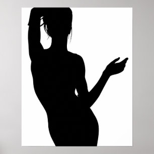 Mode-Illustration der Silhouette Poster