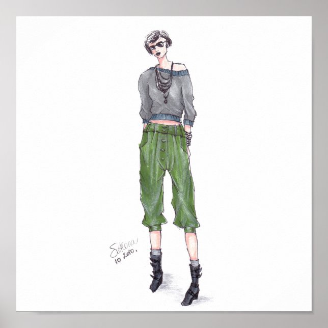 Mode Illustration Poster (Vorne)