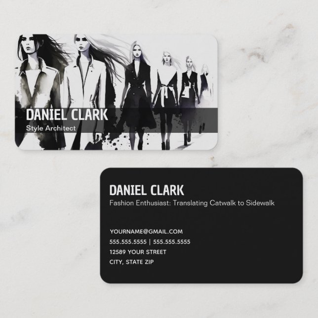 Mode-Industrie Visitenkarte (Vorne/Hinten)