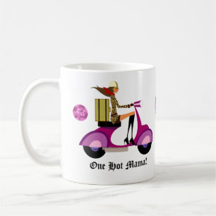 Mode-Kaffee-Tassen-Roller-Frauen-Rosa-Leopard Kaffeetasse