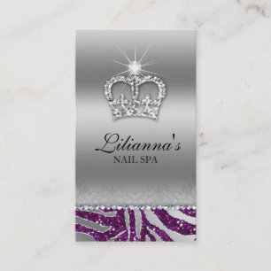 Mode-Kronen-Salon-Wellness-Center-Silber-lila Terminkarte