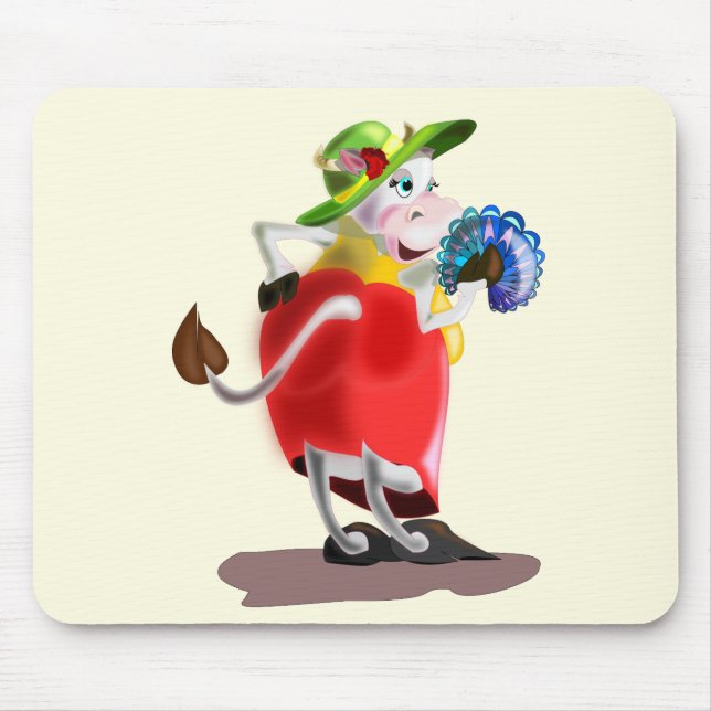 Mode Kuh Maus Pad Cartoon Funny Mousepad (Vorne)