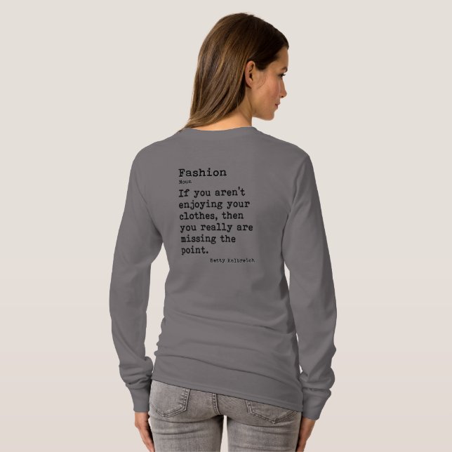 Mode: Langschläfer Crew Neck T-Shirt (Schwarz voll)