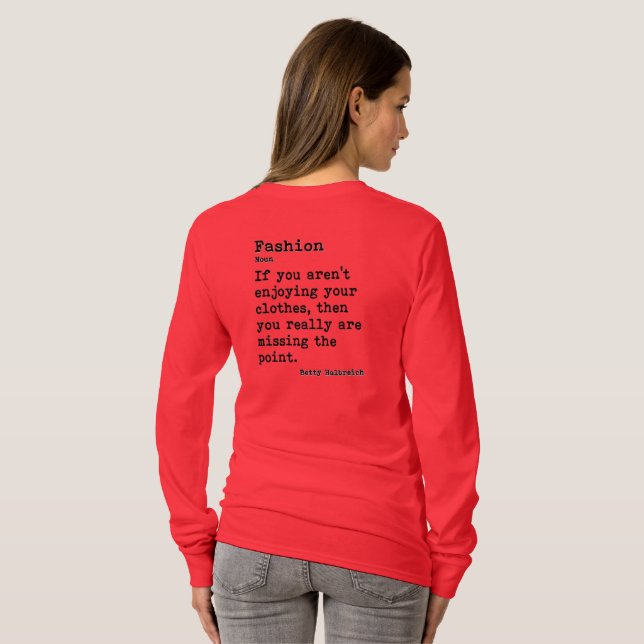 Mode: Langschläfer Crew Neck T-Shirt (Schwarz voll)