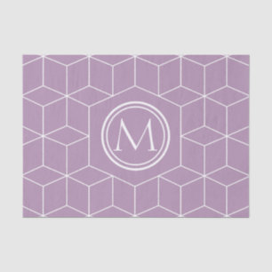 Mode-Lavendel-Kraut-Würfel und Monogramm Seidenpapier