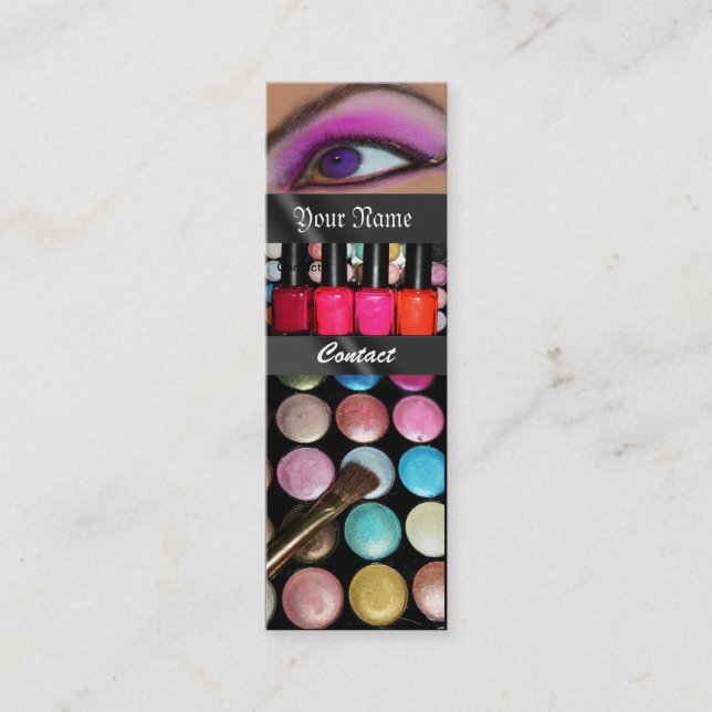 Mode-Lidschatten Palete bilden Künstler Mini Visitenkarte (Vorderseite)
