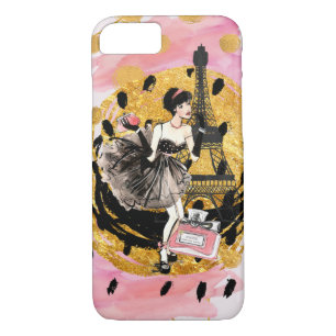 Mode-Mädchen in Paris Phonecase Case-Mate iPhone Hülle