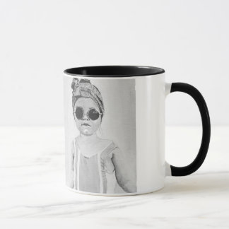 Mode-Mädchen mit motivierend Zitat Black&White Tasse