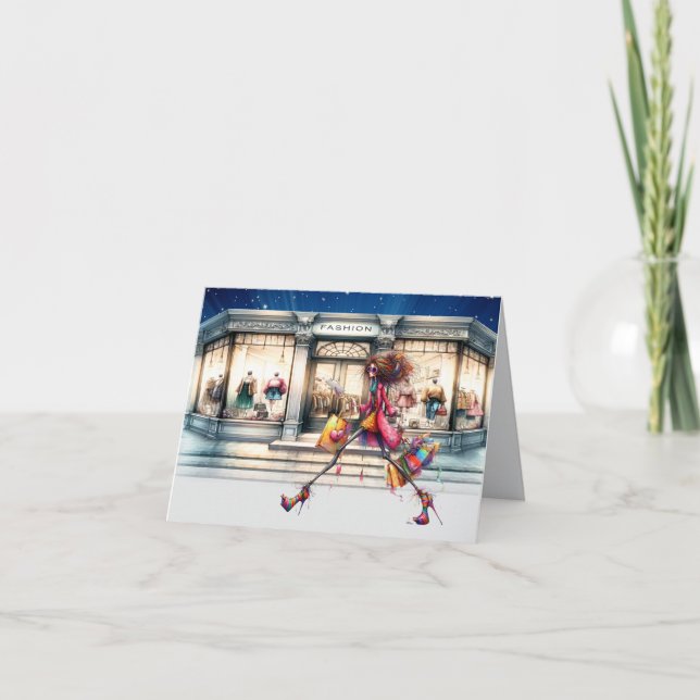 Mode-Marke . Boutique Dankeskarte (Vorderseite)