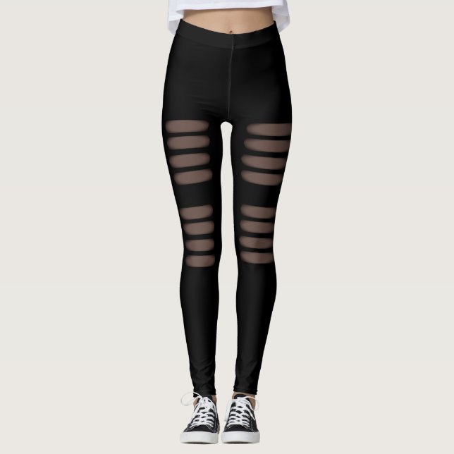 Mode mit Riss-Design Leggings (Vorderseite)