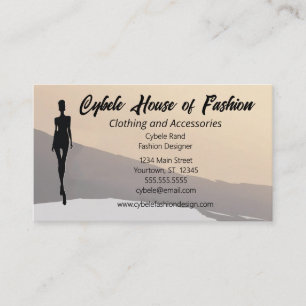Mode Model Silhouette Kleidung Mode Design Visitenkarte