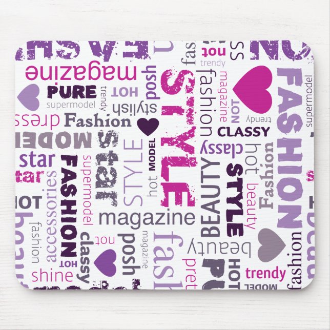 Mode Model Style Beauty Personalisiert Mousepad (Vorne)