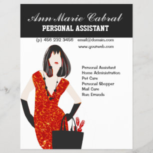 Mode Model Woman Personal Assistant Fashionista Flyer
