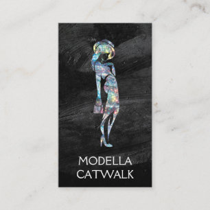 Mode-Modell Glittery Sparkle Visitenkarte