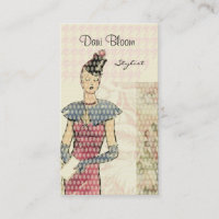 Mode- oder Stylist-Extravagante Girl Business Card
