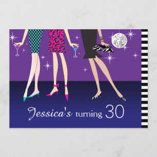 Mode-Party-Mädchen-30. Geburtstag Einladung