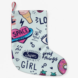 Mode Patch: Pop Art Stickers. Kleiner Weihnachtsstrumpf