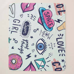 Mode Patch: Pop Art Stickers. Sherpadecke
