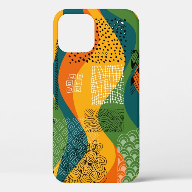 Mode-Patchwork: Entwürdigende Abstrakte Kunst Case-Mate iPhone Hülle (Rückseite)