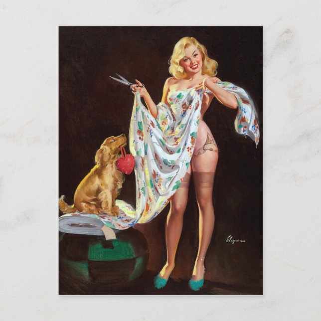 Mode-Pin-Up Postkarte (Vorderseite)