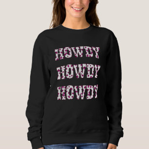 Mode Pink Leopard Land Westen Südliche Cowg Sweatshirt