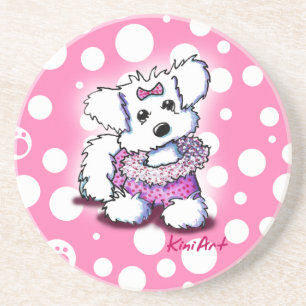 Mode-Prinzessin Maltese Coaster Getränkeuntersetzer