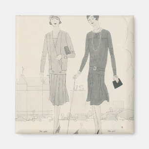 Mode-Schablone Art Deco Magnet