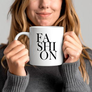 MODE - Schriftzug Fashionista Trend Zitat Kaffeetasse