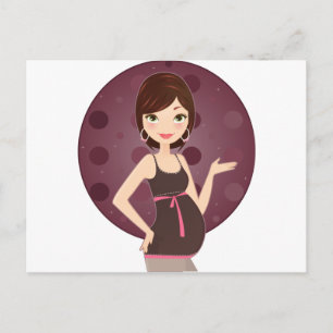 Mode schwanger ankündigungspostkarte