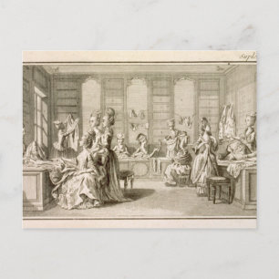 Mode-Shop aus der Enzyklopädie von Denis: Postkarte