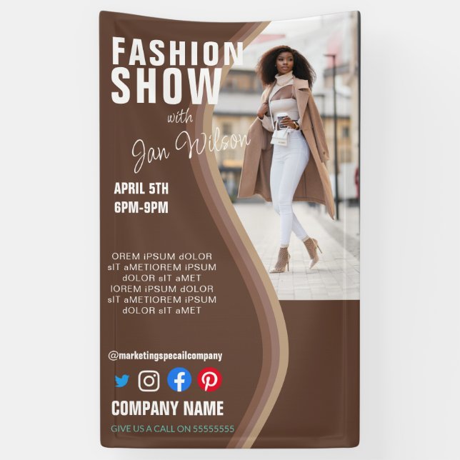 Mode-Show BUSINESS Custom Logo Flyer Poster Pen Banner (Vertikal)