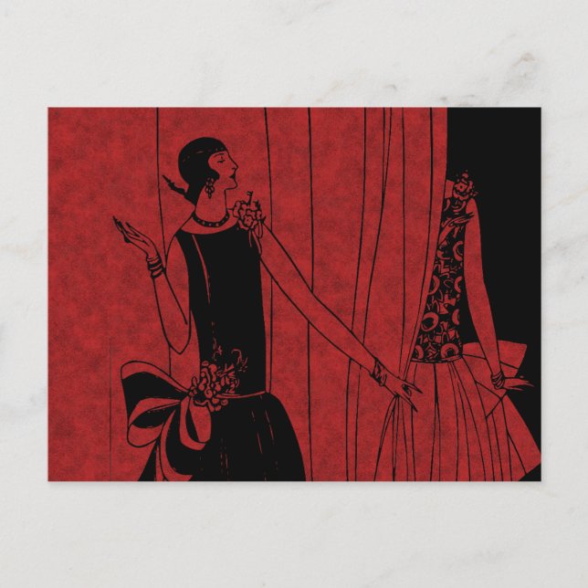 Mode-Show der 1920er Jahre Postkarte (Vorderseite)