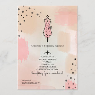 Mode Show Wohltätigkeit Event Dress Form Pink Einladung