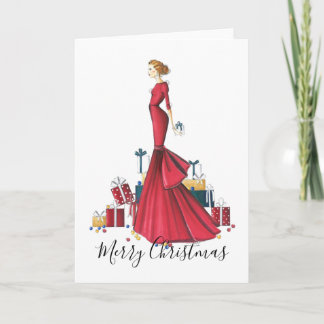 Mode-Skizze Weihnachten "Eine Weihnachtsgeschichte Karte