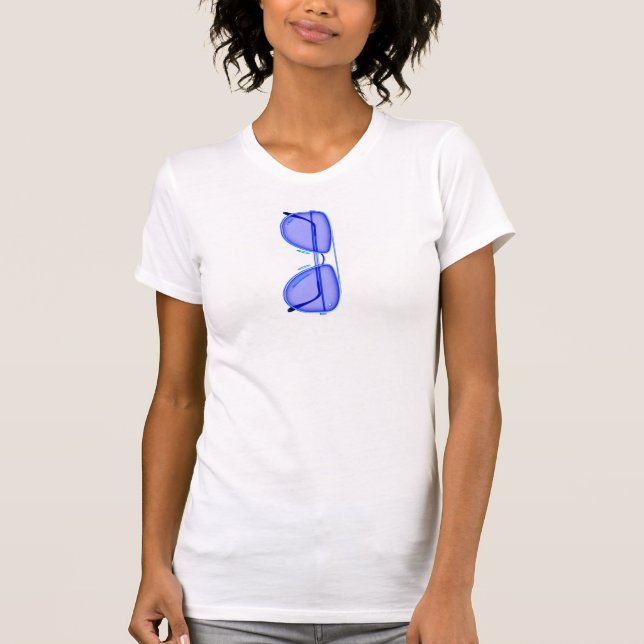 Mode-Sonnenbrille-Frauen-T - Shirt (Vorderseite)