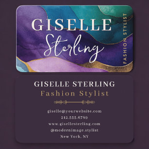 Mode-Stylist Lila Visitenkarte