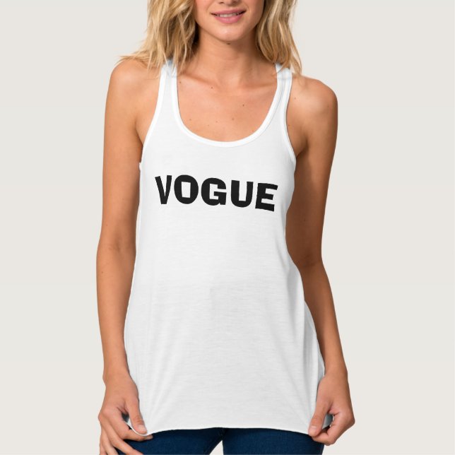 MODE T - Shirt- und Behälterspitzen Tank Top (Vorderseite)