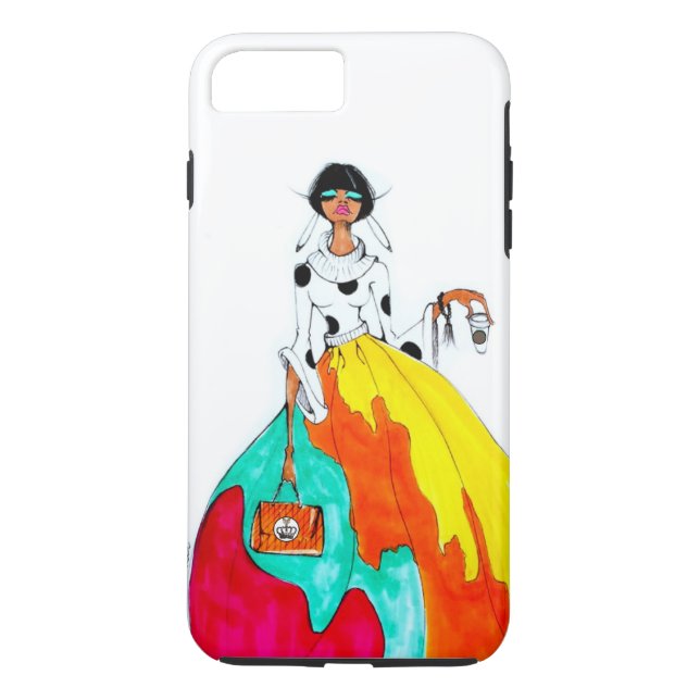 Mode u. Kaffee iPhone 7 Plusstarke Case-Mate iPhone Hülle (Rückseite)