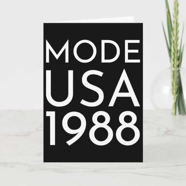 Mode Usa 1988 M Tour  Karte (Vorderseite)