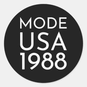 Mode USA 1988 M Tour Runder Aufkleber