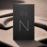 Mode Visitenkarte<br><div class="desc">Berufliche Visitenkarte. Modernes,  schönes,  elegantes,  noir Design. Schwarzer Hintergrund. Gradient. Monogramm anpassbar. Ideal für Mode,  Modeberater,  Designer,  Architekten,  Models,  Boutique</div>
