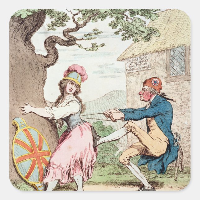 Mode vor Leichtigkeit oder eine gute Verfassung .. Quadratischer Aufkleber (Vorderseite)