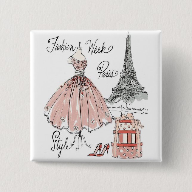 Mode-Wochen-Art wilden Apples | Paris Button (Vorderseite)