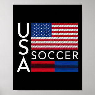 Modeartikel USA Amerikanische Flagge Fußballmannsc Poster