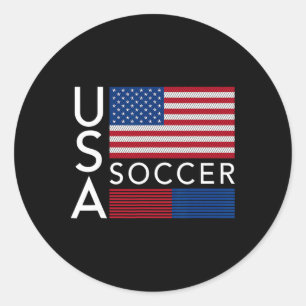 Modeartikel USA Amerikanische Flagge Fußballmannsc Runder Aufkleber