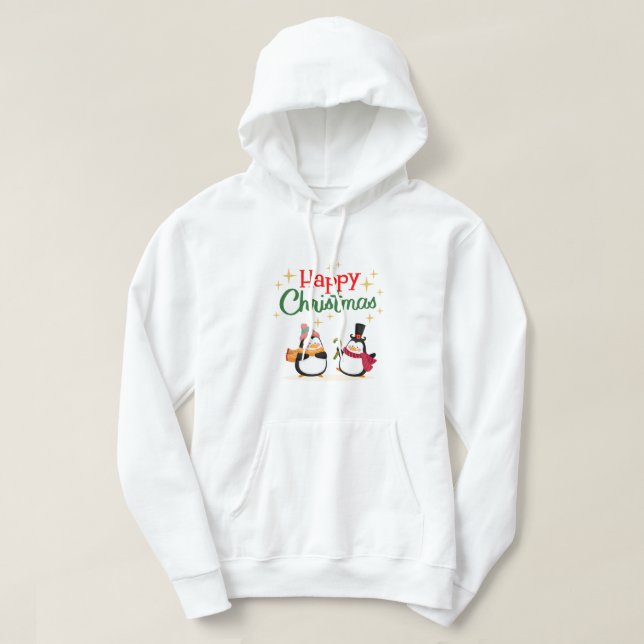Modebekleidung für Merry Christmas Hoodie (Design vorne)