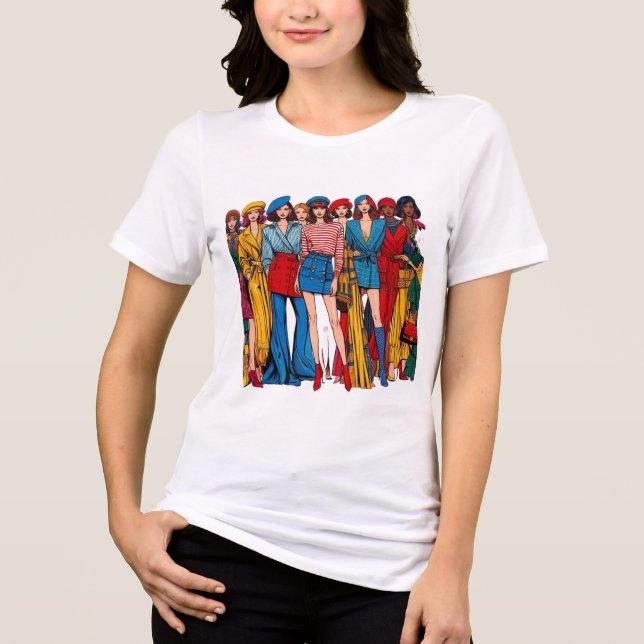 Modebewusst Tri-Blend Shirt (Vorderseite)